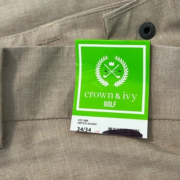 Crown & Ivy Golf Flat Front Comfort Stretch Tech Pants - Picture 9 of 13